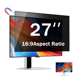 27 Inch Magnetic Computer Privacy Screen for 16:9 Widescreen Monitor, Removable Privacy Screen Anti Glare Blue Light Privacy Screen Monitor 27 inch, Anti-Scratch