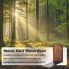VIVTOB Book Ends, Black Walnut Wooden Bookends for Shelves -