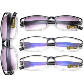 LUFF 4pairs Reading Glasses Lightweight Computer Eyeglasses