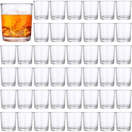 Gerrii 48 Pcs Clear Plastic Tumblers Drinking Cups Reusable Unbreakable Juice Acrylic Glasses Dishwasher Safe Plastic Glasses for Adults Picnic Party Kitchen