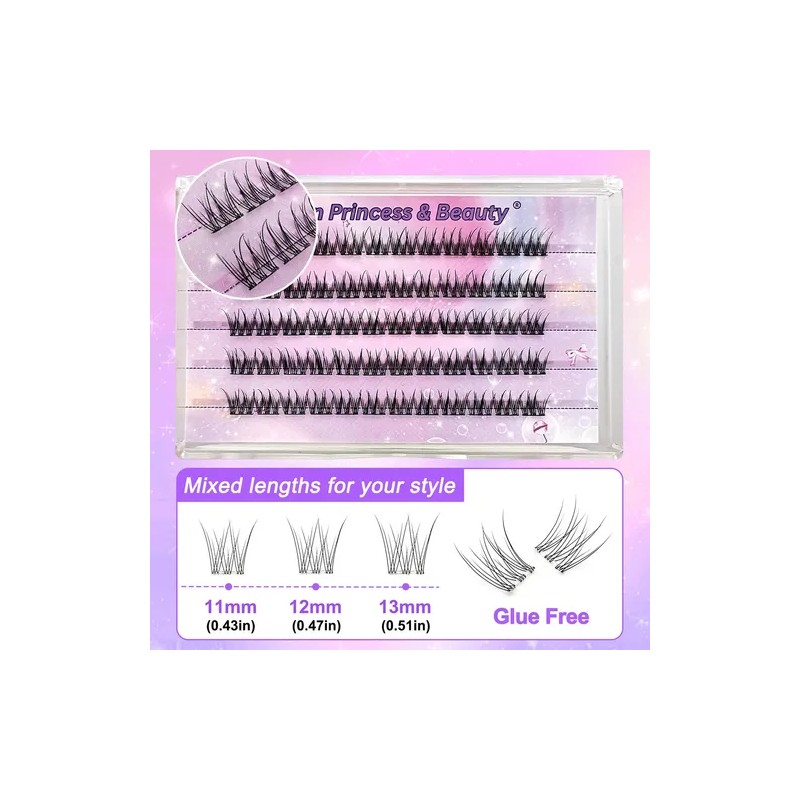Kit de Pestañas Faux Mink Heracks Natural con 55 Unidades