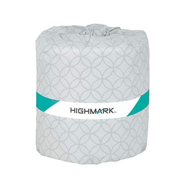Highmark® 2-Ply Bathroom Tissue, 100% Recycled, White, 336 Sheets Per Roll, Case Of 48 Rolls
