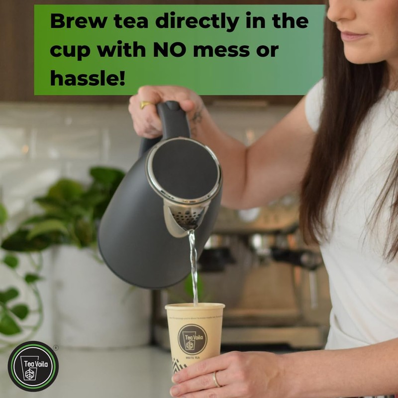 TeaVoila Herbal Tea - Loose Tea Leaves - Built-in Infuser