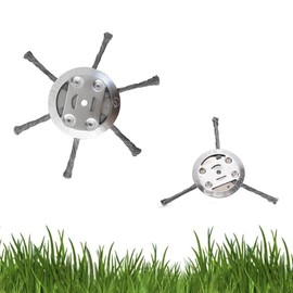 2pcs Steel Wire Grass Trimmer Head, 2025 New 6 Inch String Trimmer Replacement Head, Universal Steel Wire Weed Grass Trimmer Blade Remover Tool for Lawn Mower Tray, Weed Eater