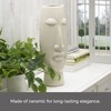 Mikasa 6.5x6.89x19.69 Inch White Ceramic Face Vase
