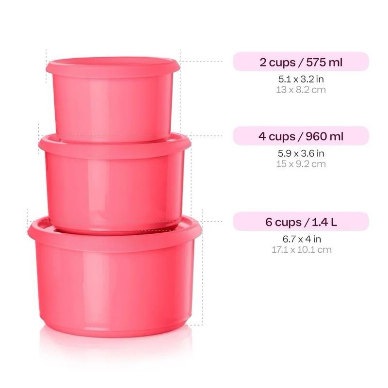 One Touch Canister 3 Piece Set Airtight Container Kitchen Storage