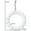 DARO DEKO Wooden Flower Wreath White Diameter 35 cm with