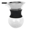 Reusable Glass Coffee Pot with Stainless Steel Filter Manual Drip
