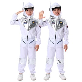 Lhyxuuuk Halloween Costume, Children, Astronaut, Space Suit, Costume, Cosplay, Boys, Girls, Alien Costume, Halloween, Parties, Events, School Festivals, Cultural Festivals, Theatrical Outfits (White,