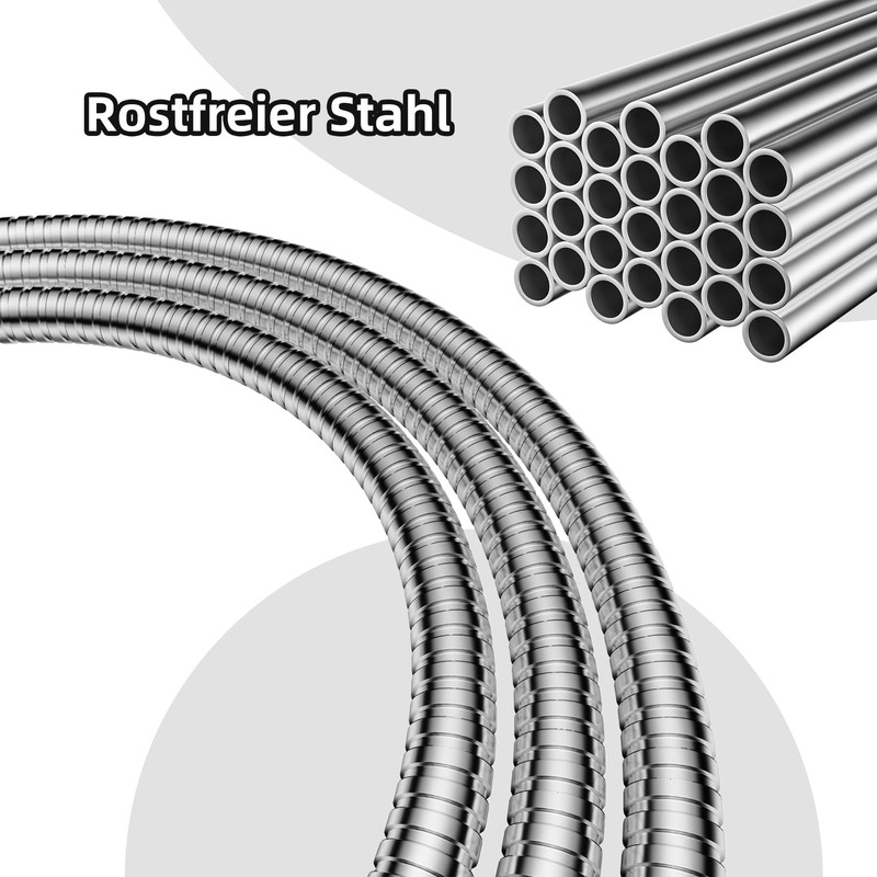 Hibbent 16mm (Outer)/10mm(Inner) Large Bore Shower Hose 2m(78") -Supper Low