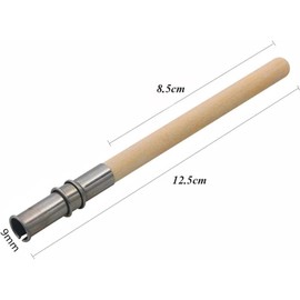 YSSZAM Silver Wooden Pencil Extenders Art Pencil Lengthener Crayon Extension with Aluminum Handle for School Office Supplies Pencil Holders and Pen Holders