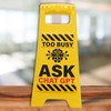 Boxer Gifts Too Busy Ask ChatGPT Novelty Office Desk Sign