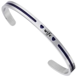 Kivosliviz - Pulsera fina de línea azul para mujer y mujer