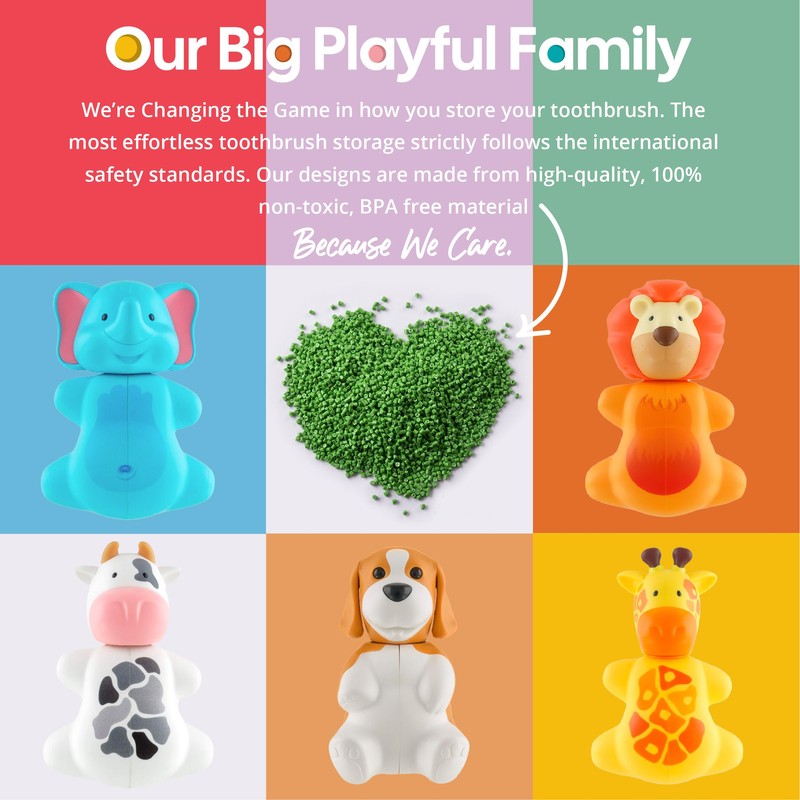 Flipper Fun Animal Penguin Toothbrush Cover – Kids Toothbrush Holder