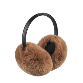 Women Ear Muffs Girls Ear Warmers Adjustable Winter Furry Earmuffs Fashion Ear Covers Wrap Soft Faux Fur Ear Hamburg Headband Earmuffs Warm Earmuff for Running Outdoor Sports (Khaki)
