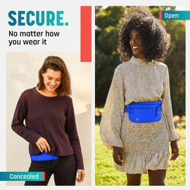 Money belt for travel - RFID slim passport holder men/women travel wallet hidden pouch under clothes to protect your information and money travel fanny pack for men/women bag travel essentials