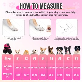 SlowTon Dog Shoes - Breathable Dog Sock Boots for Summer Hot Pavement Hardwood Floors Winter Snow, Waterproof Booties for Small Medium Large Dogs, Non-Slip Paw Protector for Outdoor Walking (FU, 6)