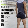 FlipBelt Black Athletic Elite Running Shorts for Men, Lightweight Moisture