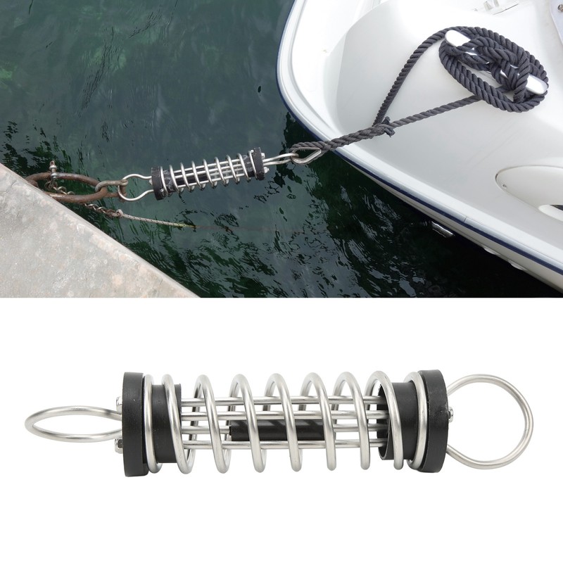 6x300mm Dock Line Mooring Springs 304 Stainless Steel Shock Absorbing