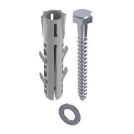 TOX 10 x 50 mm expansion dowels Barracuda screw, dowels with very high holding values for solid stone and concrete, 2 pieces in a resealable and environmentally friendly paper packaging, 013601081,