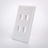 Keystone Wall Plate White 4 Port