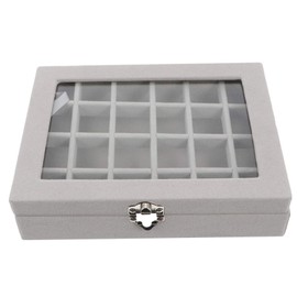 FRCOLOR Portable Jewelry Storage Earring Box Ring Holder Simple Case Compact Lightweight