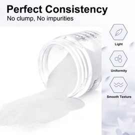 28g/box Acrylic Powder Professional White Clear Black Nude Acrylic Nail French Manicure Powder for Nail Extension Acrylic Nail System,HJ-NAP016 (White)