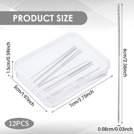 12 Pcs Snag Repair Neddle Fabric Sewing Needles Universal Fabric Snag Needle Speedy Clothing Fixer for Fabric Curtain Leather Clothing Snag Repair Tool(2.36 X 0.03 Inches)
