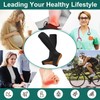 2 Pairs Copper Zipper Compression Socks 15-20mmgh-Calf Knee High Open