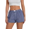 IYOWEL Y2K Boxer Shorts for Womens Low Waist Plaid Lounge