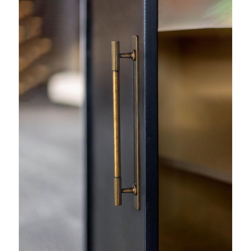 Goo-Ki Antique Brass Zinc Alloy Cabinet Handle with Backplate -