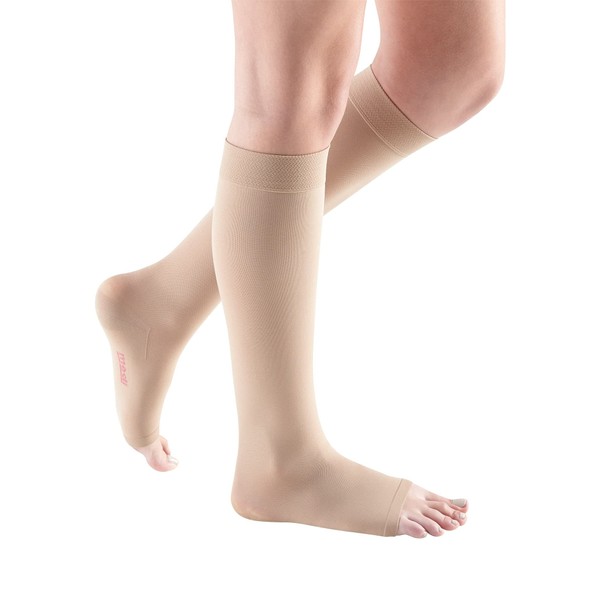 Medi Comfort Open Toe Knee Highs - 20-30 mmHg Petite Sandstone IV Reg Petite 474-IV-SANDSTONE
