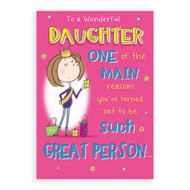 Regal Publishing Humour Birthday Card Daughter - 9 x 6 inches