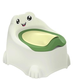 Potty Training Toilet Seat for Toddlers, Portable Travel Potty with Removable Bowl, Splash Guard, Frog Expression Sticker, Kids Potty for Boys Girls Ages 1-3 (Green)