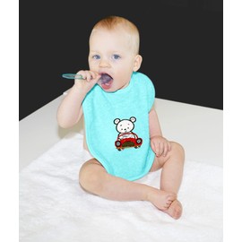 Lashuma Baby Bibs Set of 2 in Size 25 x 30 cm Various Colours and Designs, Auto