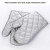 Cotton Baking Gloves Oven Mitts Silver Color