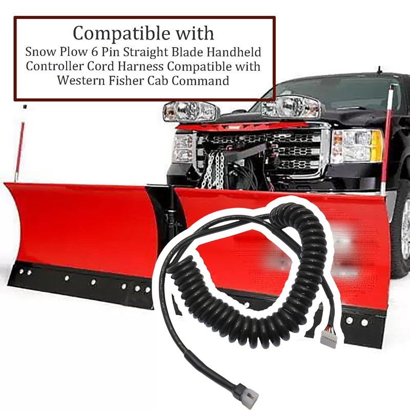 Snow Plow 6 Pin Straight Blade Handheld Controller Cord Harness