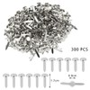 ANYUANKW Pack of 300 Mini Brads Pattern Clips Metal Silver