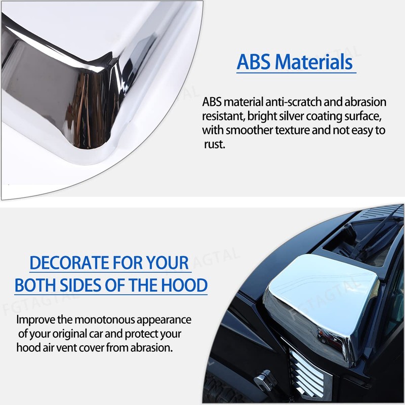 Fgtagtal Side Air Intake Hood Vent Cover Compatible with Hummer