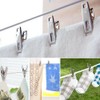 20Pcs Stainless Steel Clothes Pegs Hanging Pins Clips Laundry Metal