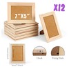 DIY Picture Frames, 12 Unfinished Wood 5x7 Craft Frames Set