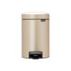 Brabantia Bathroom Pedal Bin, 3 Litre, Metallic Gold