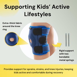 BraceUP Kids Knee Brace – Youth Knee Support, Knee Splint for Kids for knee pain, Small Size Knee Brace for Knee Pain, Boys and Girls (S)