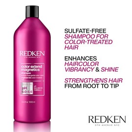 REDKEN- Shampoo Color Extend Magnetics | Shampoo para cuidar y preservar el color del cabello teñido |Realza el brillo y mantiene la vitalidad del col