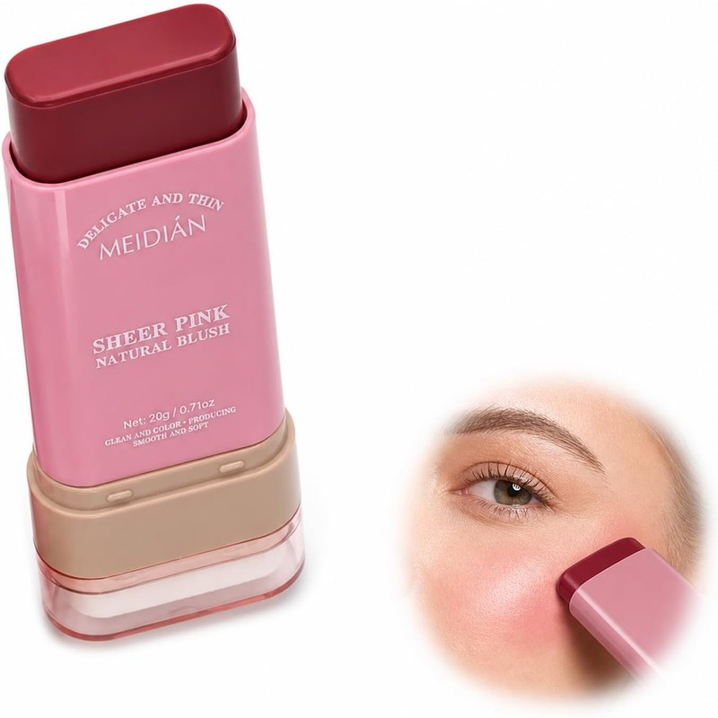 Rubor en Crema 3 en 1, Blush en Barra para