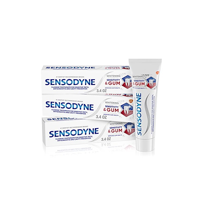 Sensodyne Sensitivity & Gum Whitening Toothpaste, Toothpaste for Sensitive Teeth