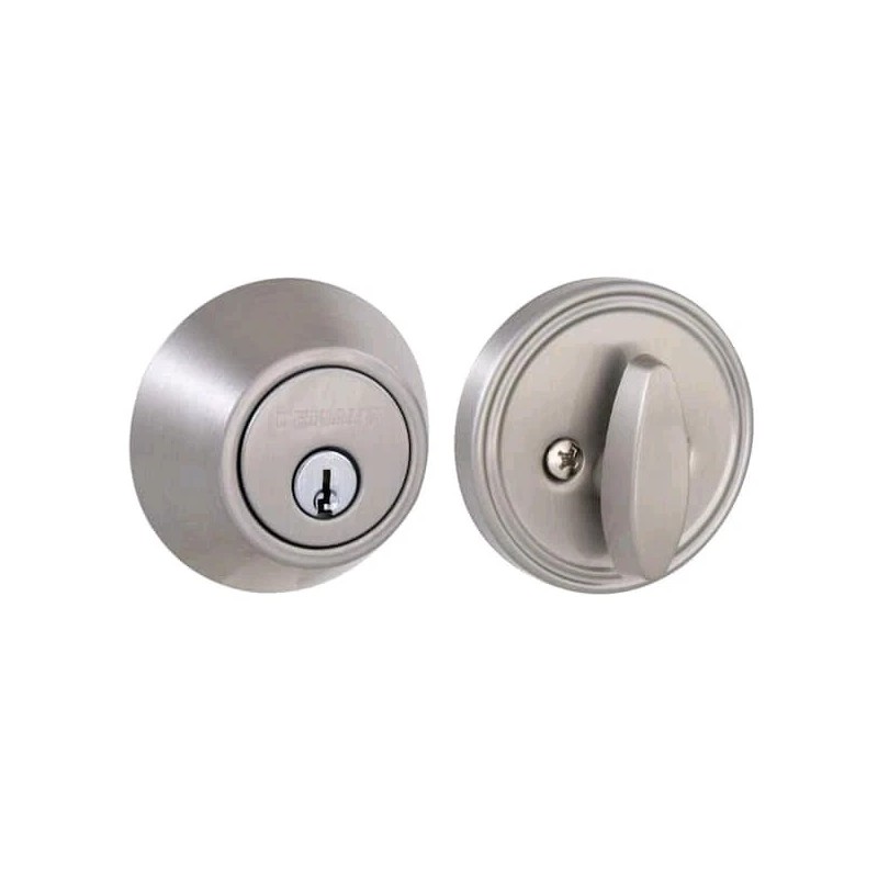 Defiant Single Cylinder Satin Nickel Deadbolt US15