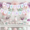 SHADOAMP Axolotl Birthday Decorations Girl, Macaron Axolotl Happy Birthday Banner