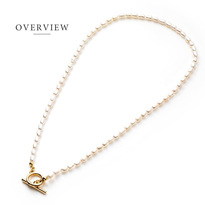 Cream Dot Necklace, Women's, Popular, Hypoallergenic, Nickel-free, 18K Coating, Short