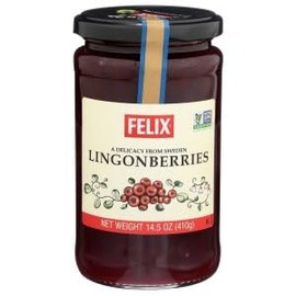 Felix Lingonberry Jam, 14.5oz (4 Jars)